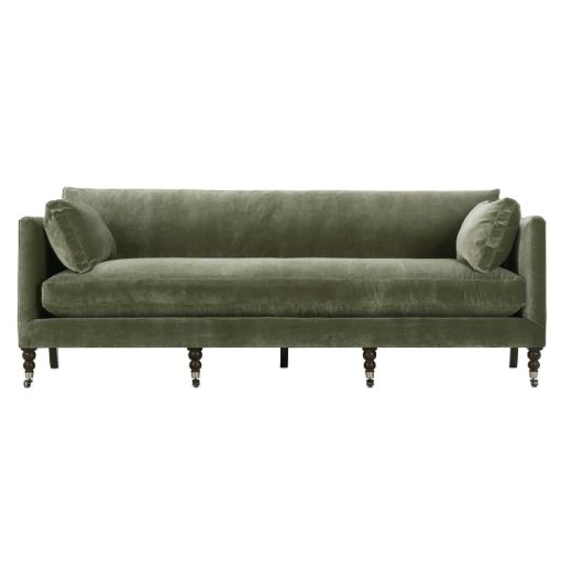 Picture of 90” Quick Ship Madeline Sofa - Antiqued Moss Velvet